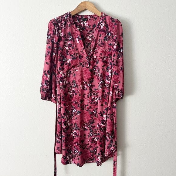 Torrid Long Sleeve Belt Mini Studio Crepe de Chine Shirt Dress women's size 2X - Picture 3 of 13